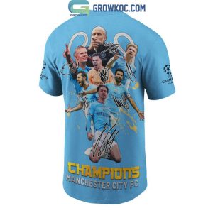 Pep Guardiola Champions Our Time Our City Manchester City Hoodie T Shirt