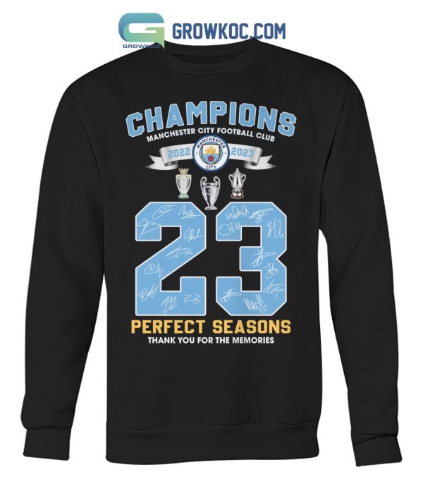 Perfect Season 2023 Manchester City Champions T Shirt