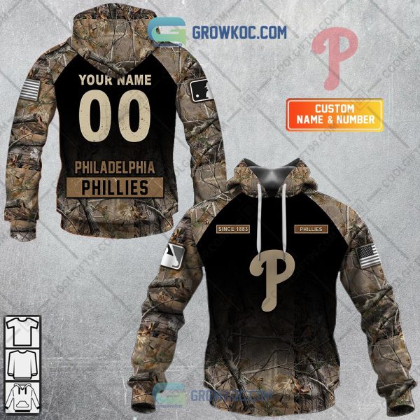 Philadelphia Phillies MLB Personalized Hunting Camouflage Hoodie T Shirt