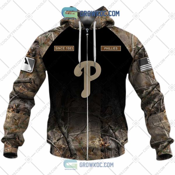 Philadelphia Phillies MLB Personalized Hunting Camouflage Hoodie T Shirt