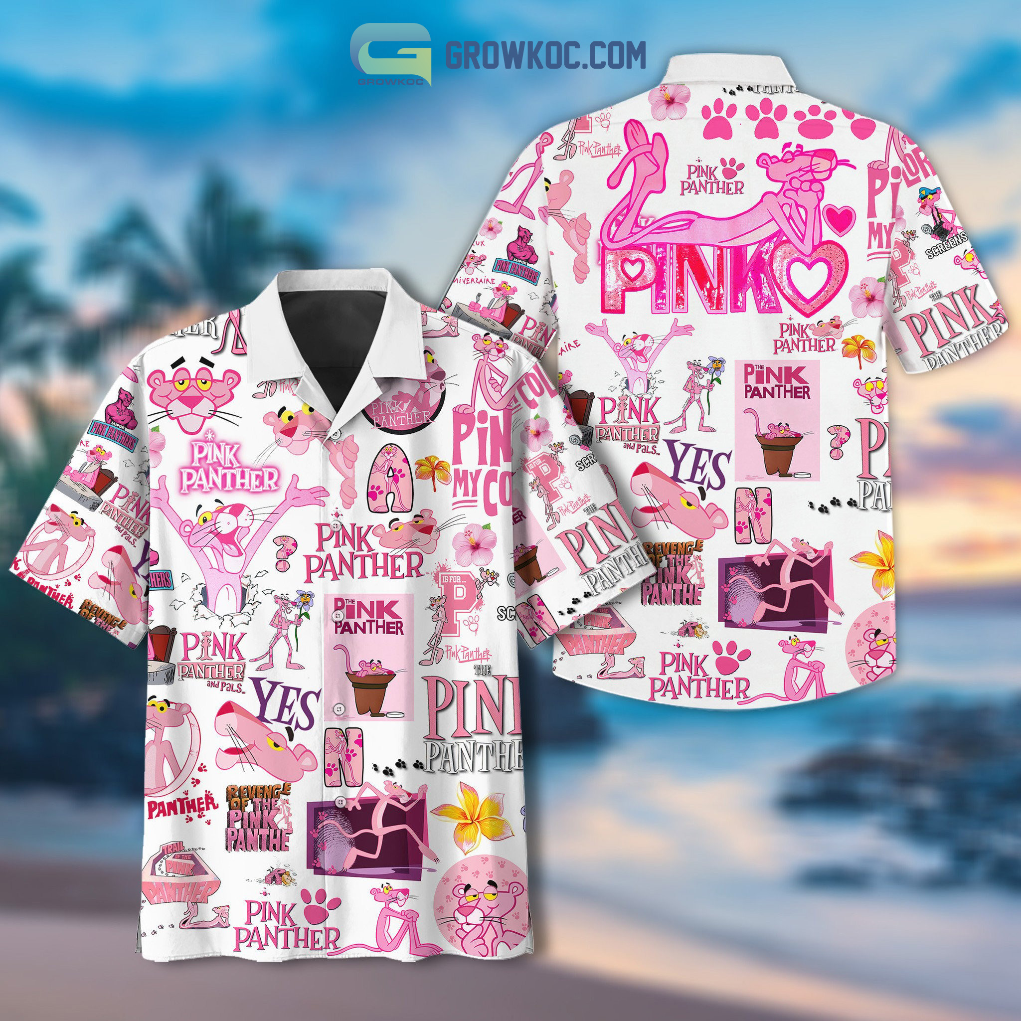 Pink Panther Cartoon Movies Hawaiian Shirt