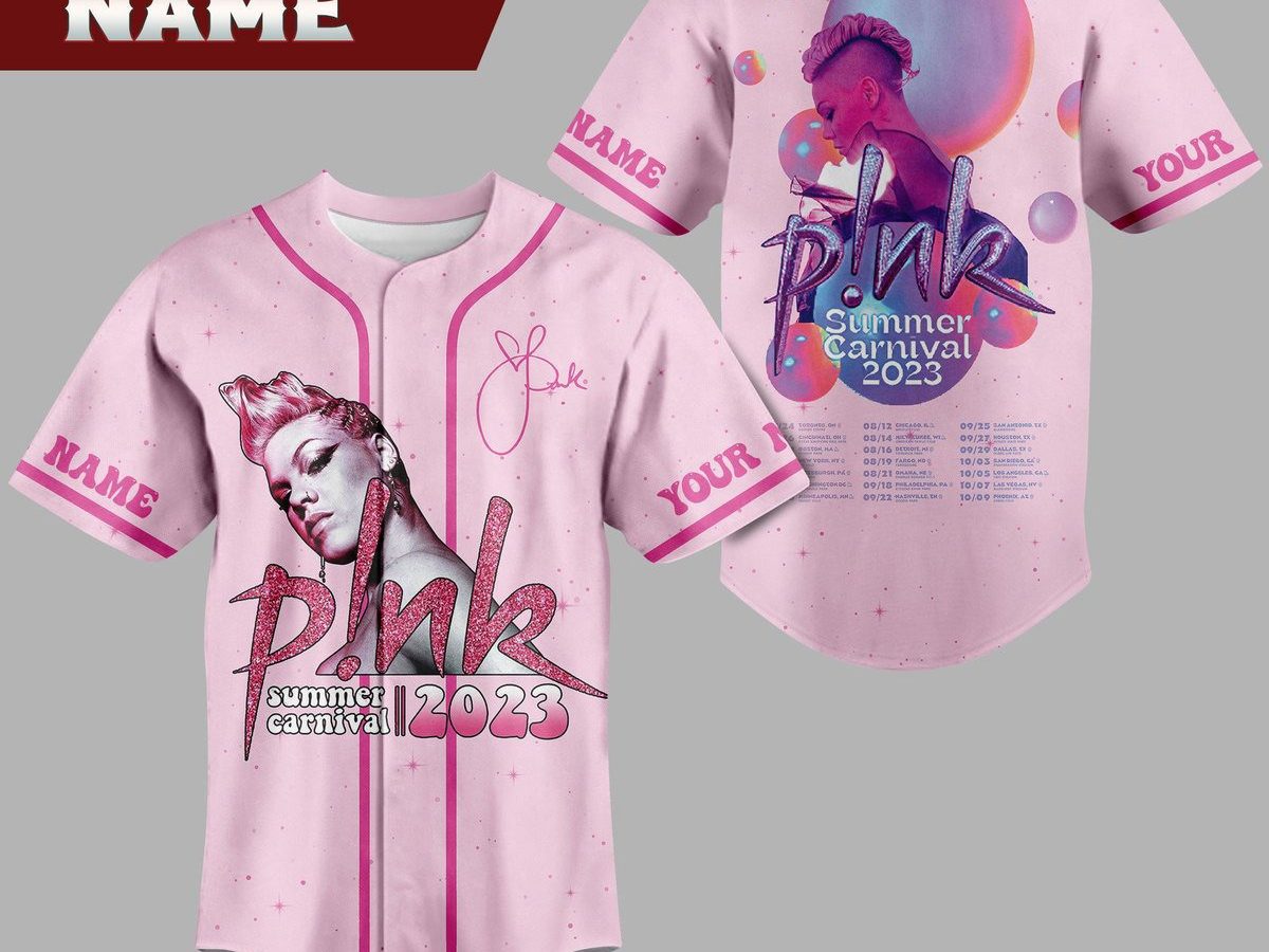 Pink Summer Carnival 2023 Personalized Pink Design Baseball Jersey - Growkoc