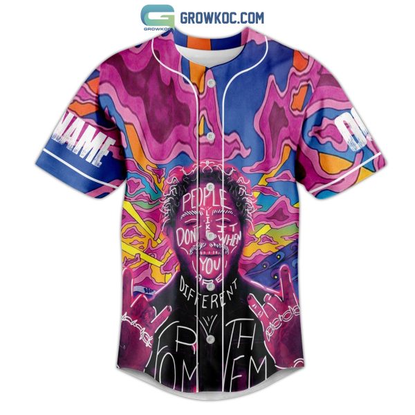 Post Malone People Don’t Like It When You Are Different Personalized Baseball Jersey