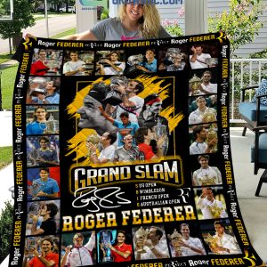 Roger Federer 20 Grand Slam Legend Fleece Blanket Quilt