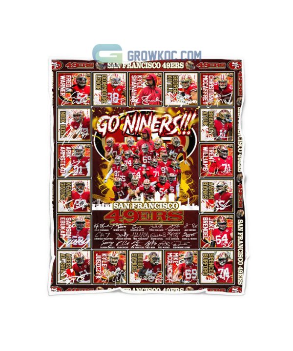 San Francisco 49ers Go Niners 2022 Fleece Blanket Quilt