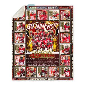 San Francisco 49ers Keep Calm And Go Niners Quilt Blanket Great