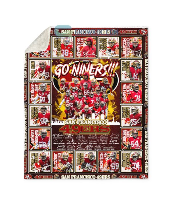 San Francisco 49ers Go Niners 2022 Fleece Blanket Quilt