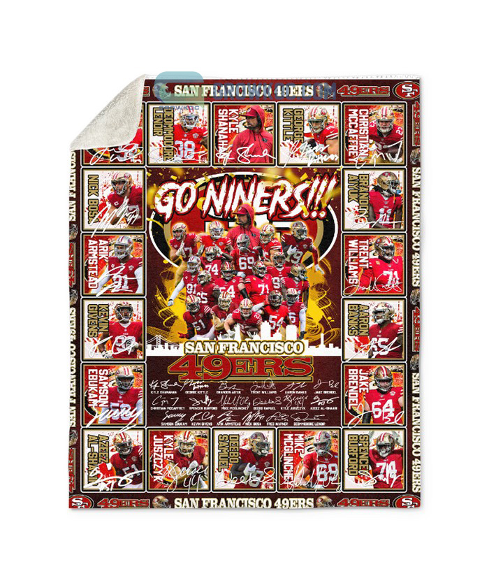 San Francisco 49ers NFL Legends In History Fleece Blanket Quilt