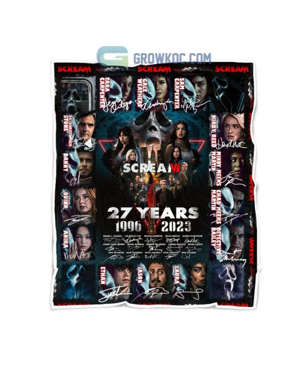 Scream VI 27 Years 1996 2023 Horror Movies Fleece Blanket Quilt
