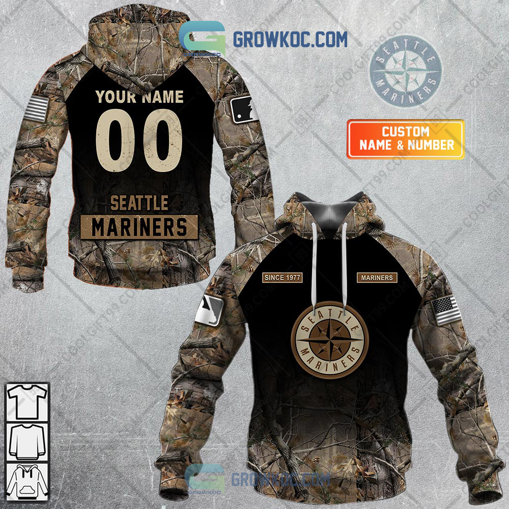 Seattle Mariners MLB Personalized Hunting Camouflage Hoodie T Shirt
