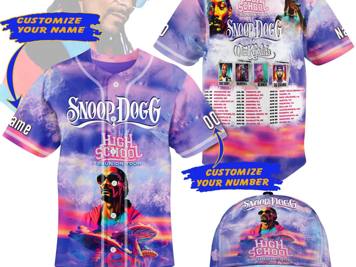 Snoop Dogg High School Reunion Tour Baseball Jersey Shirt - Lelemoon