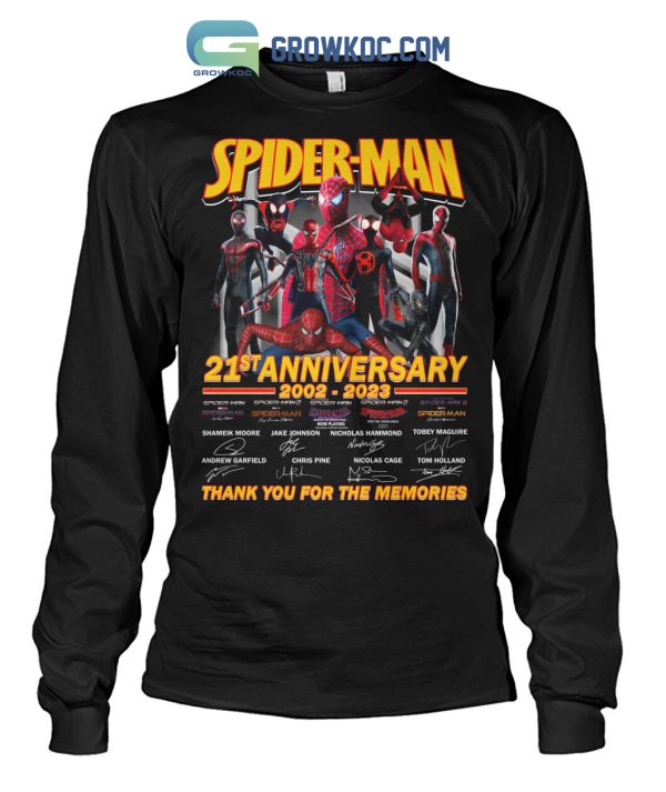 Spider Man 21st Anniversary 2002 2023 Memories T Shirt