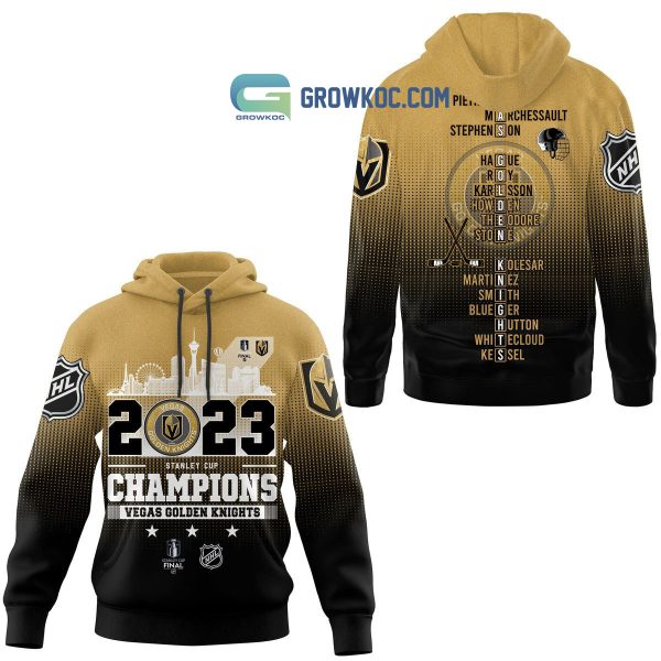 Stanley Cup 2023 NHL Champions Vegas Golden Knights Best Team Gold Black Design Hoodie T Shirt