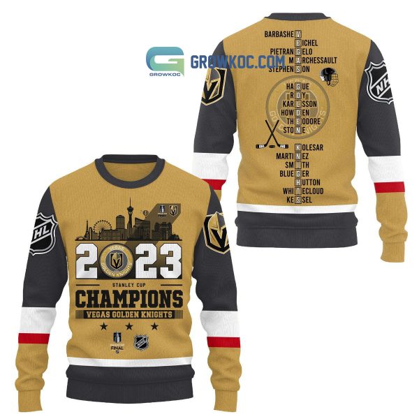 Stanley Cup 2023 NHL Champions Vegas Golden Knights Best Team Gold Design Hoodie T Shirt