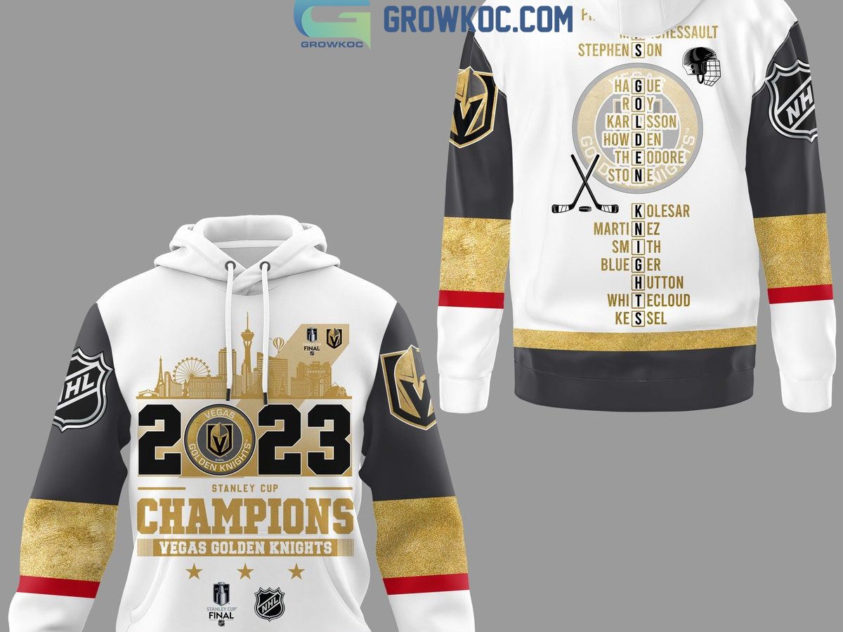 Vegas Golden Knights 2023 Stanley Cup Champions Grey Design Hoodie