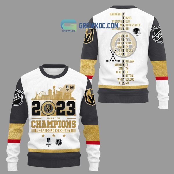 Stanley Cup 2023 NHL Champions Vegas Golden Knights Best Team White Design Hoodie T Shirt