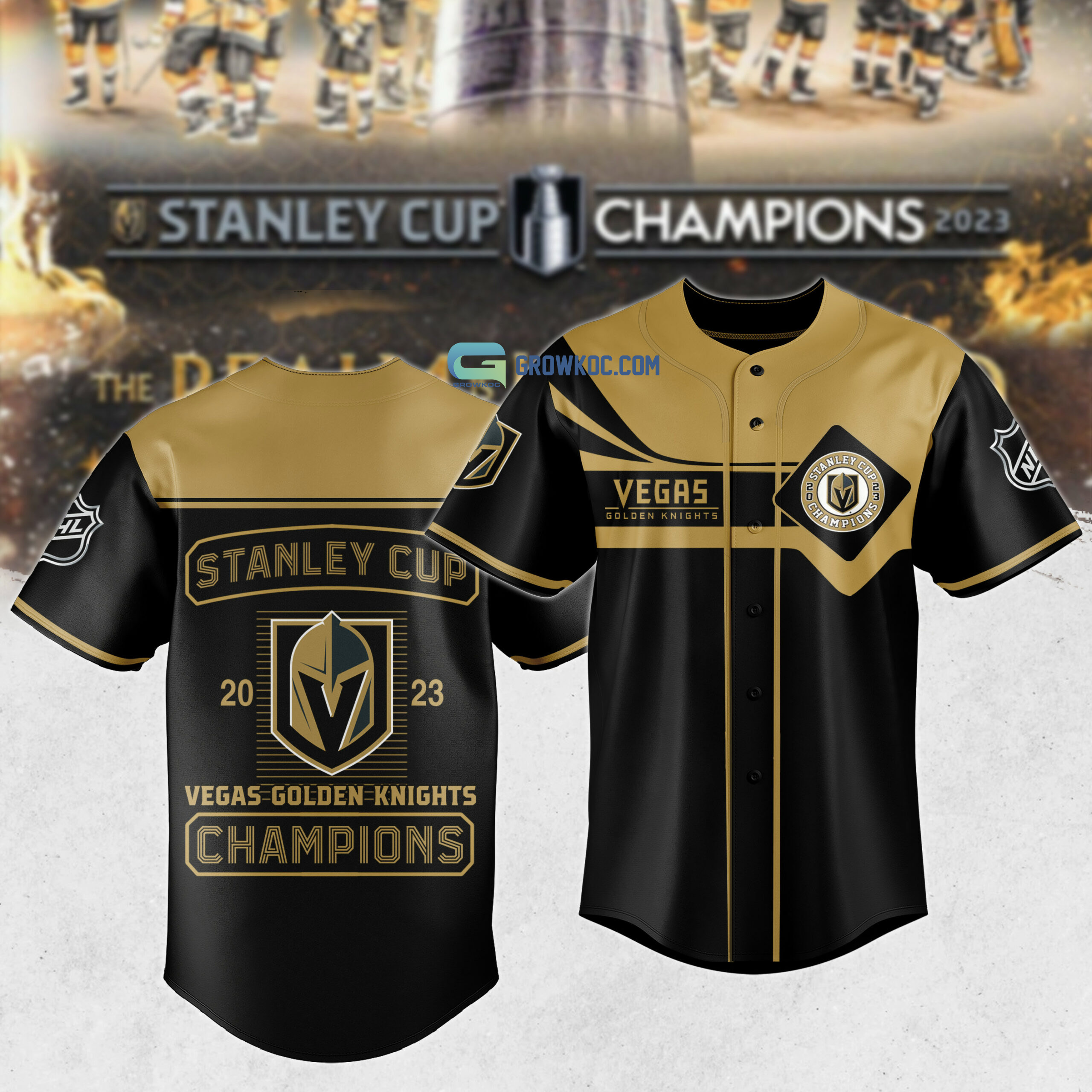 Stanley Cup 2023 Vegas Golden Knights Champions Black Gold