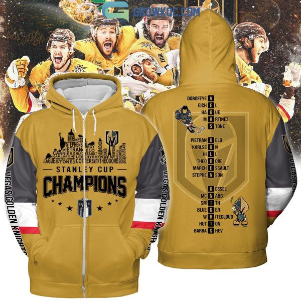 Stanley Cup Vegas Golden Knights City Of Champions Gold Design Hoodie T Shirt