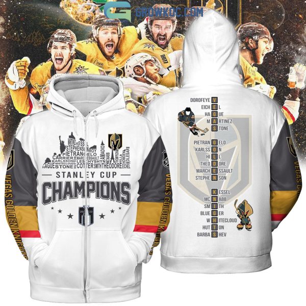 Stanley Cup Vegas Golden Knights City Of Champions White Design Hoodie T Shirt