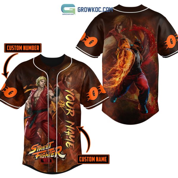 Street Fighter Capcom Personalized Baseball Jersey