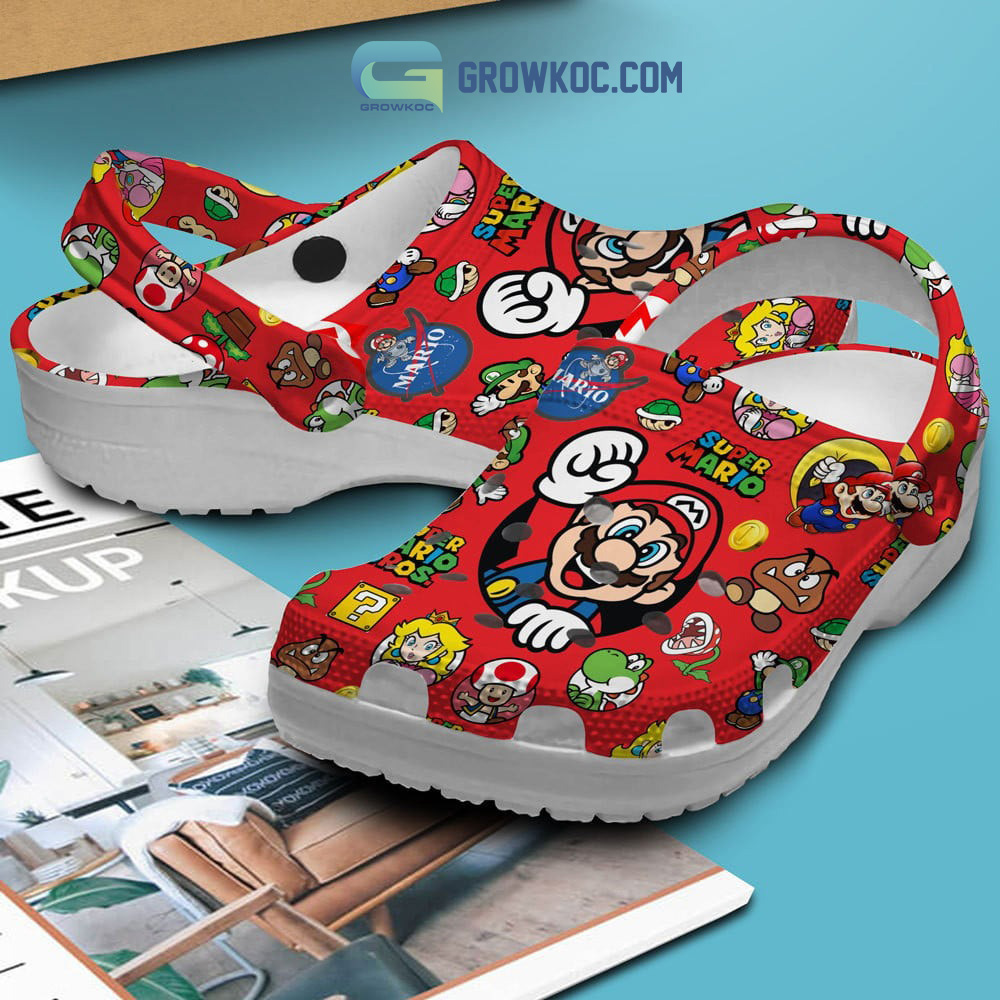 Super Mario Bros Universal Pictures Red Design Crocs