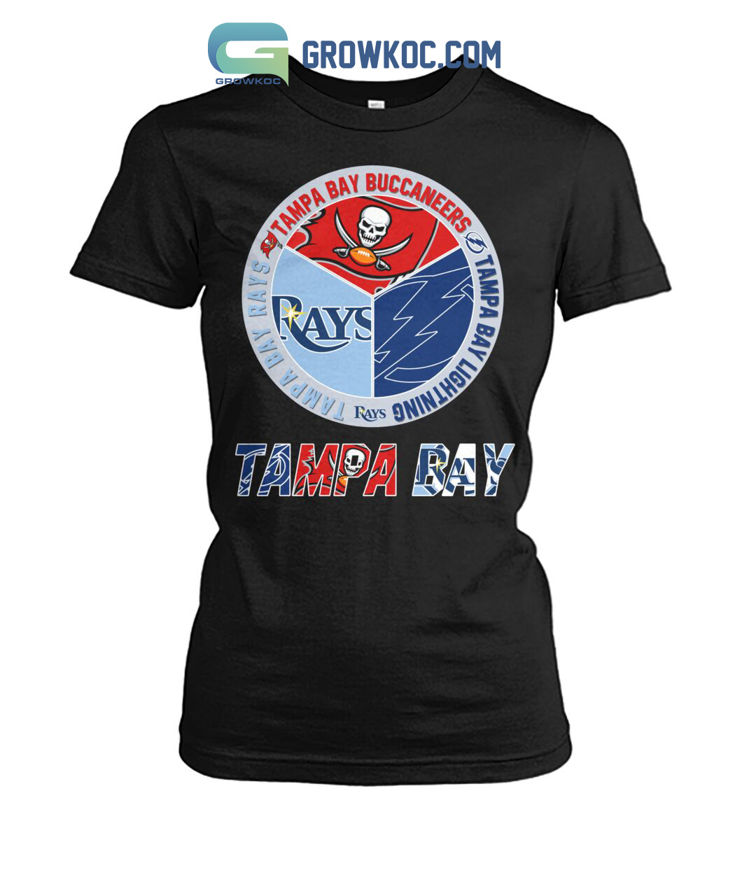 Official tampa bay sports teams logo rays bucs and lightning shirt
