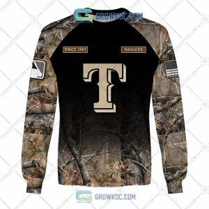 Texas Rangers MLB Special Camo Realtree Hunting Hoodie T Shirt