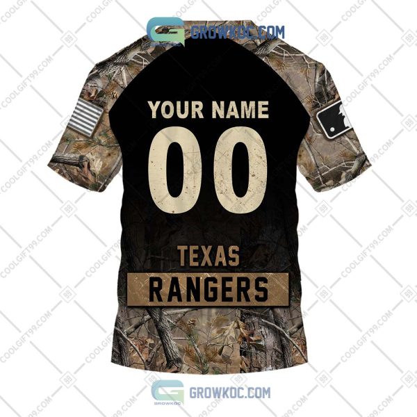 Texas Rangers MLB Personalized Hunting Camouflage Hoodie T Shirt