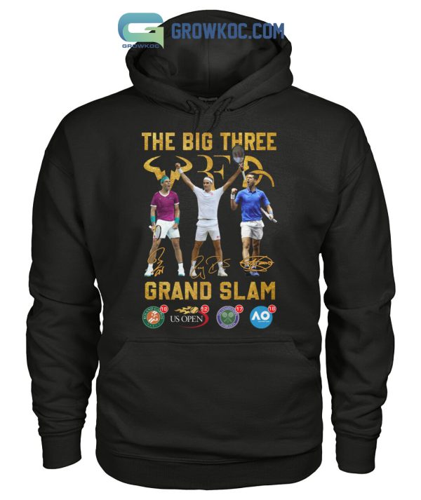 The Big Three Grand Slam Novak Djokovic Federer Nadal Legends T Shirt