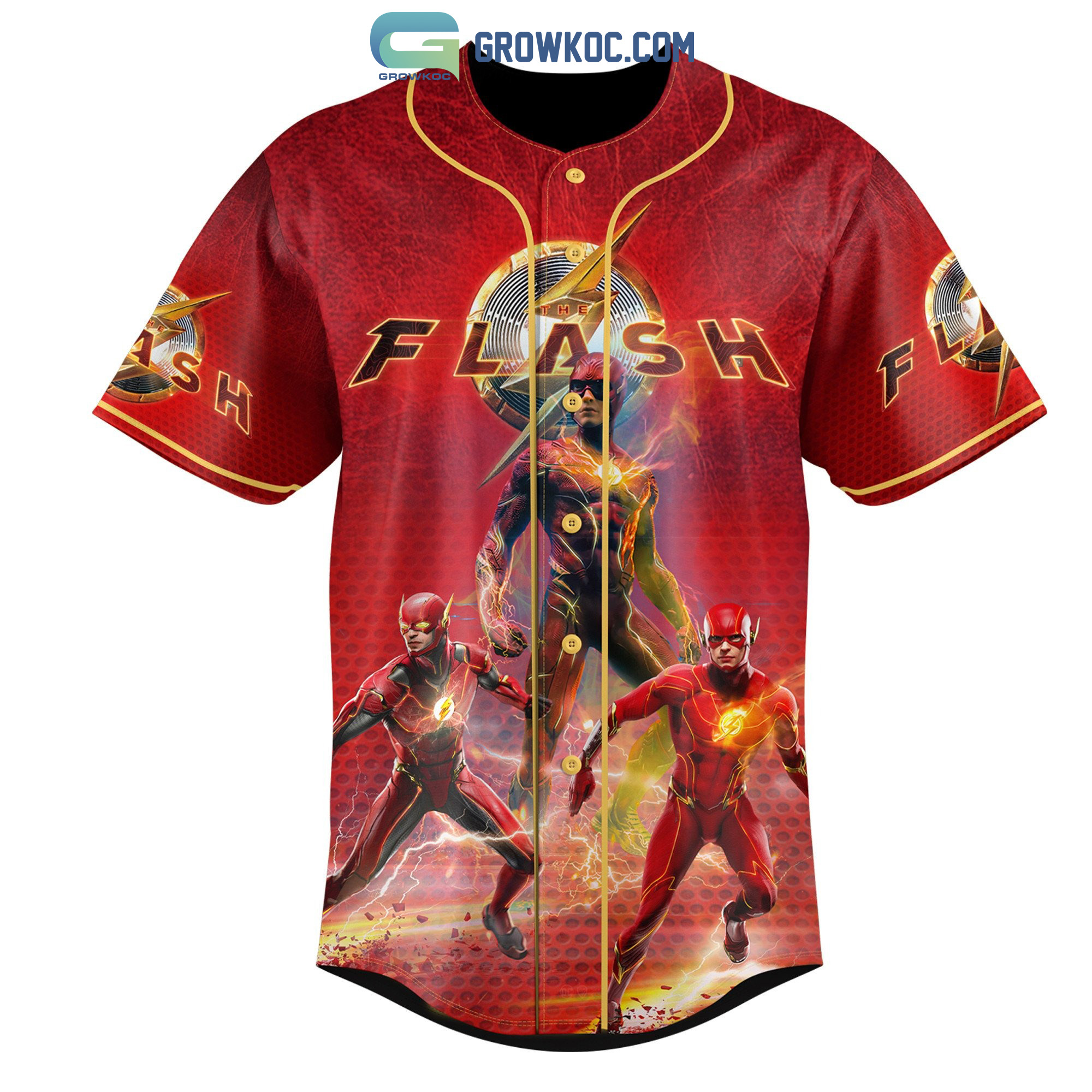The Flash DC Comics 2023 Personalized Baseball Jersey
