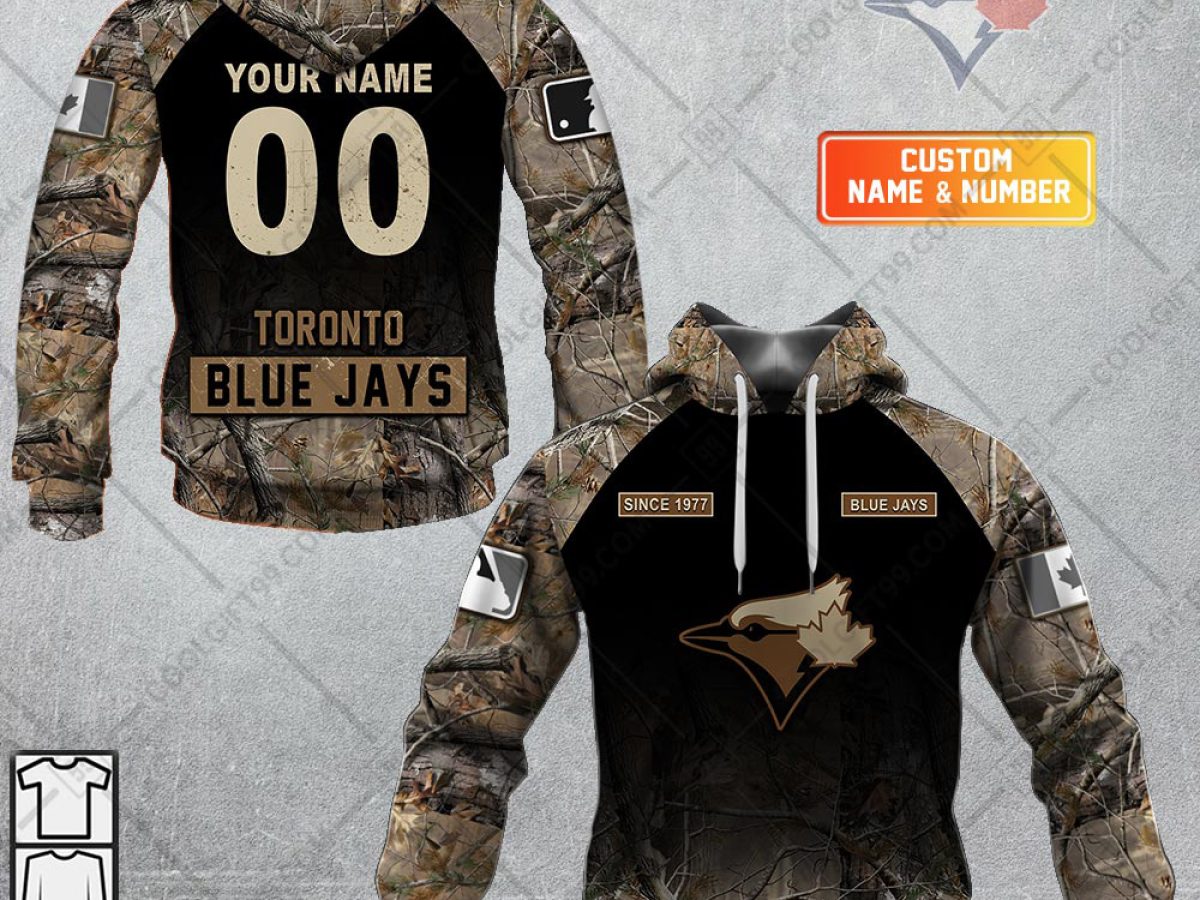 Toronto Blue Jays MLB Personalized Hunting Camouflage Hoodie T