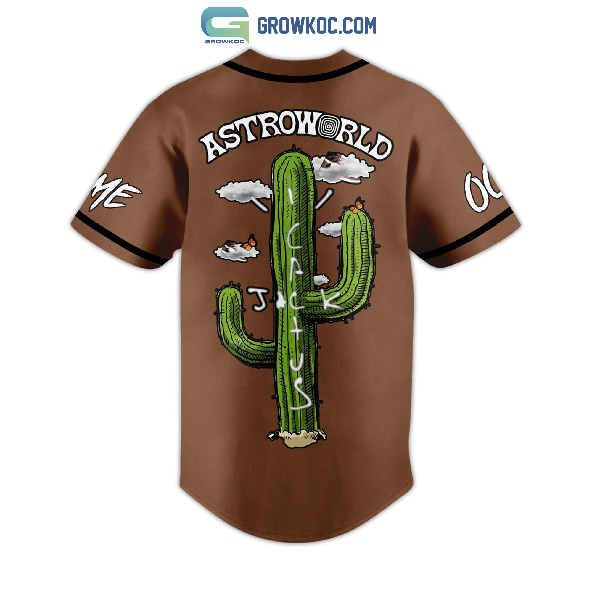Travis Scott Astroworld Cactus Personalized Baseball Jersey
