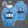 Manchester City 2023 Treble Winners Champions Istanbul Final Blue Light Design Hoodie T Shirt