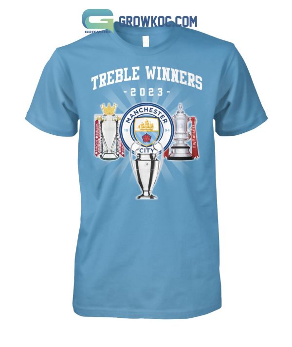 Treble Winners 2023 Manchester City The Citizens Gift For Fan T Shirt