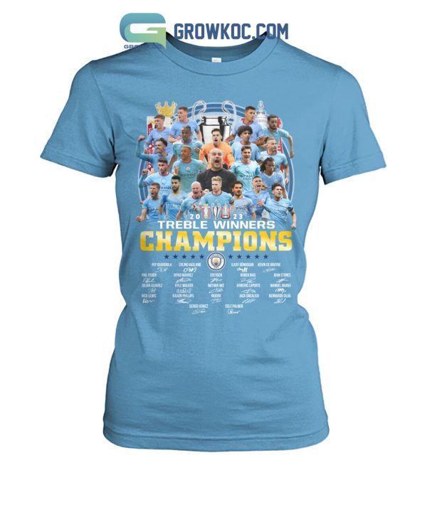 Treble Winners Champions 2023 Manchester City The Citizens T Shirt