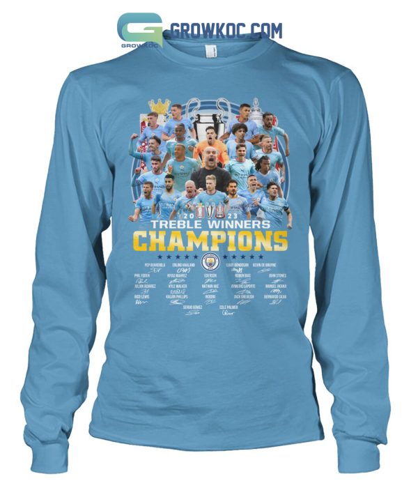 Treble Winners Champions 2023 Manchester City The Citizens T Shirt