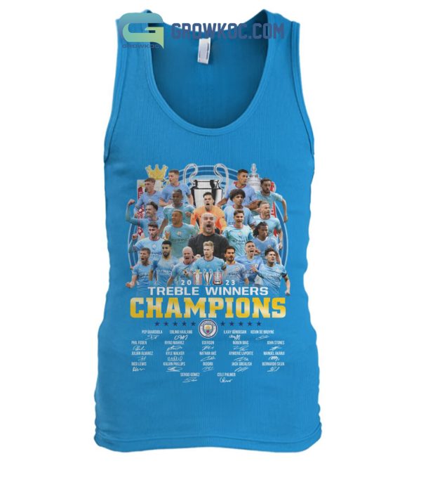 Treble Winners Champions 2023 Manchester City The Citizens T Shirt