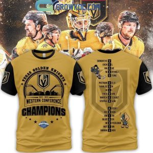 Vegas Golden Knights 2022 2023 Western Conference Champions Gold Hoodie T Shirt