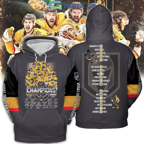 Vegas Golden Knights 2023 Stanley Cup Champions Grey Design Hoodie T Shirt