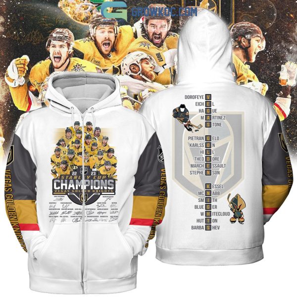 Vegas Golden Knights 2023 Stanley Cup Champions White Design Hoodie T Shirt
