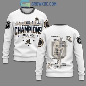 Vegas Golden Knights Champions 2023 Western Conference White Hoodie T Shirt