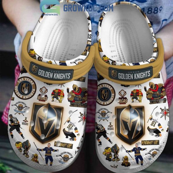 Vegas Golden Knights Champions White Design Crocs