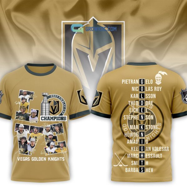 Vegas Golden Knights Love Gold Design Team Stanley Cup Champions Hoodie T Shirt