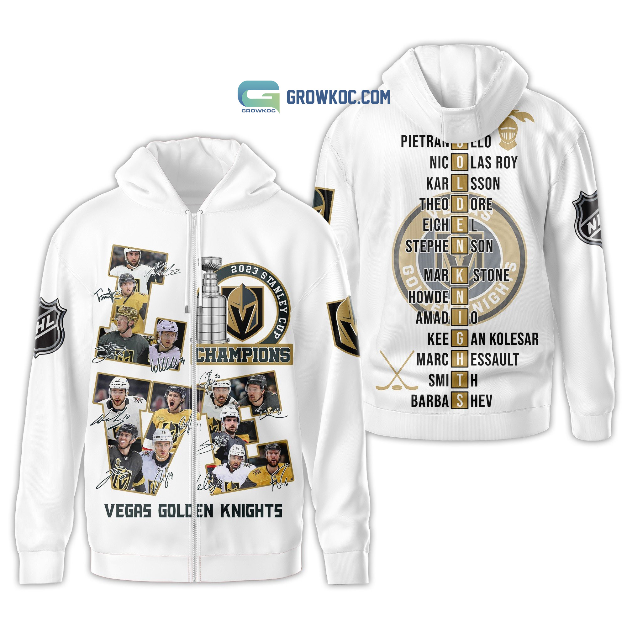 Vegas Golden Knights NHL Special Zombie Style For Halloween Hoodie T Shirt  - Growkoc