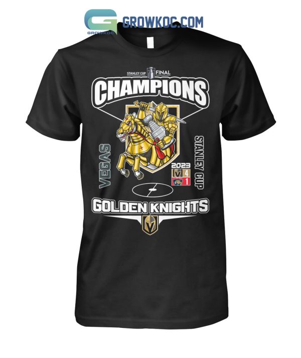 Vegas Golden Knights Stanley Cup Final Champions 4 1 Florida Panther T Shirt