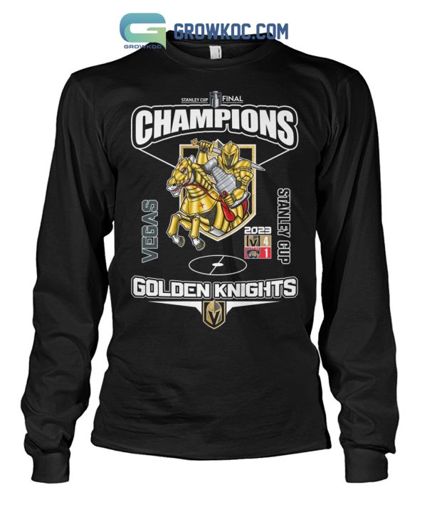 Vegas Golden Knights Stanley Cup Final Champions 4 1 Florida Panther T Shirt
