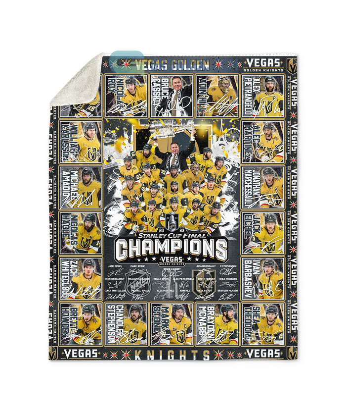 Vegas Golden Knights Stanley Cup Final Champoins Greatest Team Fleece Blanket Quilt