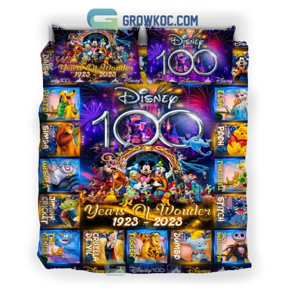 Walt Disney 100 Years Of Wonder Character Mickey Minnie Bedding Set