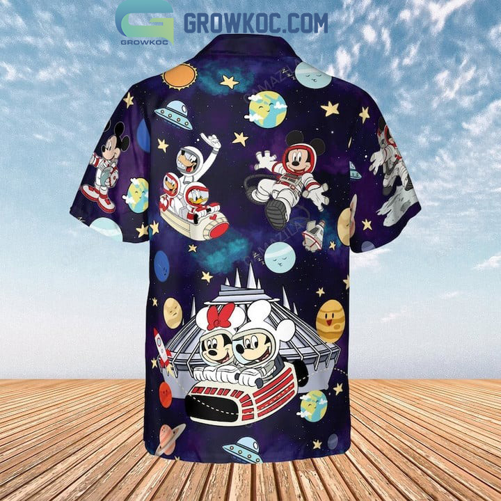 Walt Disney Mickey Minnie Astronaut Hawaiian Shirt