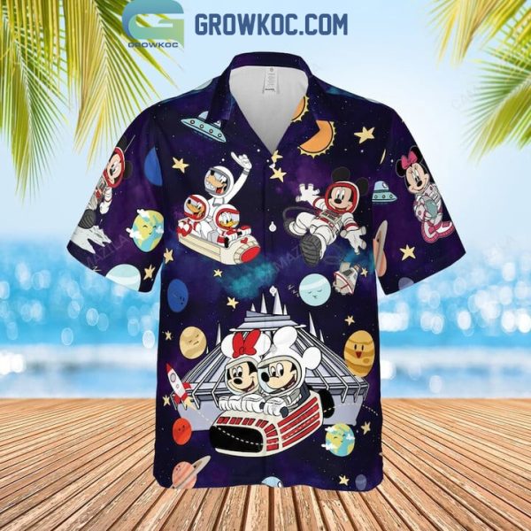 Walt Disney Mickey Minnie Astronaut Hawaiian Shirt